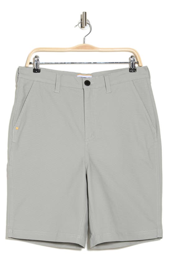 Shop Cat Wwr Stretch Canvas Utility Shorts In Neutral Gray