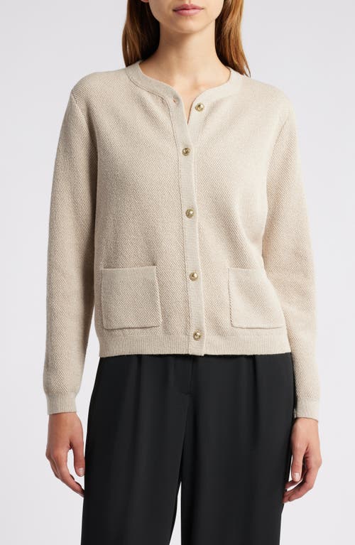 Kobi Halperin Meri Metallic Cardigan In Natural