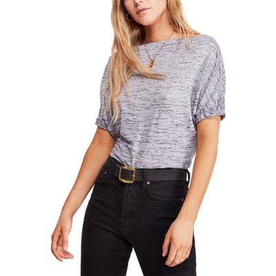Free People Astrid Convertible Neck Tee, Grey