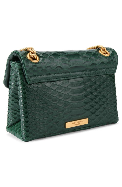 Shop Kurt Geiger London Mini Kensington Convertible Leather Crossbody Bag In Dark Green