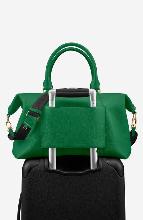 Maison De Sabre Maison De Sabré Large Leather Weekender Bag In Emerald Green