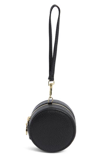 Nordstrom Mini Round Jewelry Box In Black Pebble