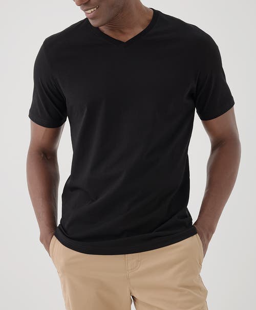 Shop Pact Organic Softspun V-neck Tee In Black