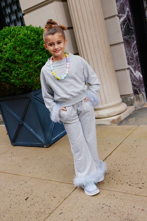 Lola + The Boys Feather Athletic Set In Grey