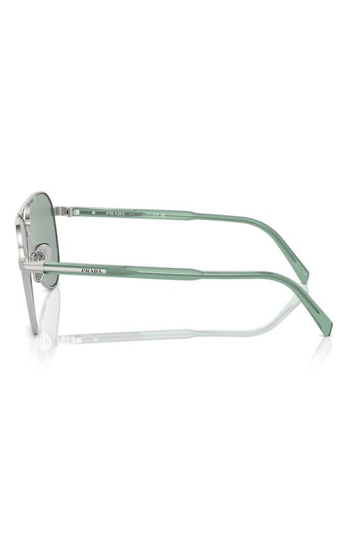 Prada 61mm Pilot Sunglasses In Silver