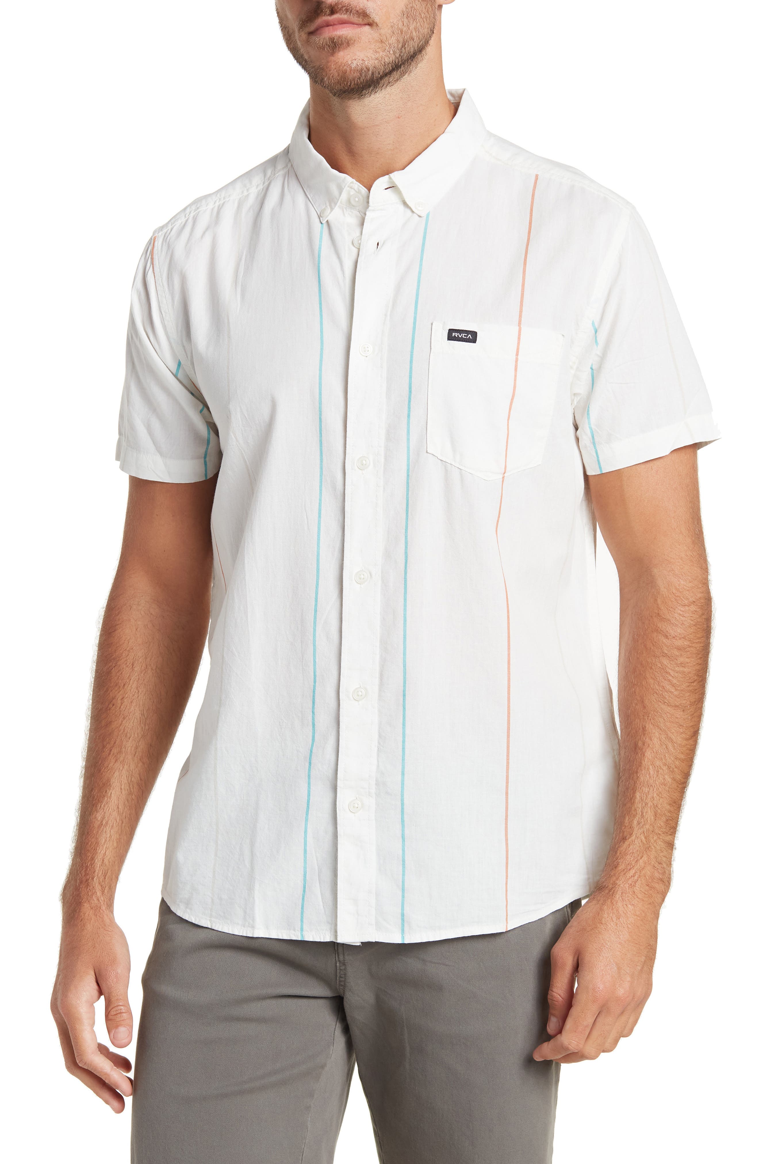 Men's RVCA Short Sleeve Button Down 