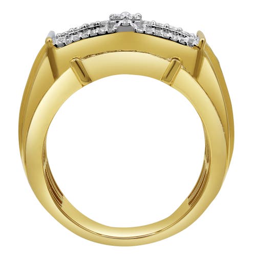 Luvmyjewelry Banner Of Bling 14k Yellow Gold Diamond Men Statement Ring In 14k Yellow Gold
