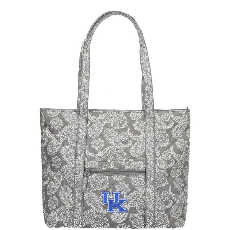 Vera Bradley Kentucky Wildcats Iconic Bandana Tote Bag In Gray