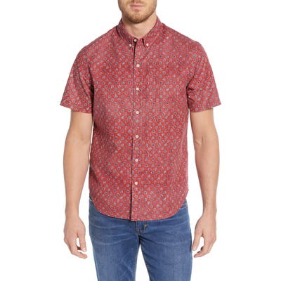 Reyn Spooner Java Flowers Regular Fit Shirt, Red