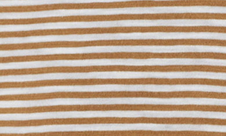 The Normal Brand Slub Pocket Polo In Bronze Stripe