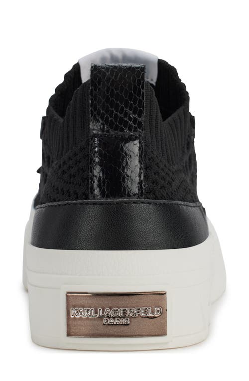 Shop Karl Lagerfeld Paris Gabby Slip-on Knit Sneaker In Black