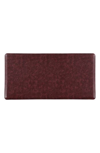 J&v Textiles J And V Textiles Anti-fatigue Embossed Floor Mat In Burgundy