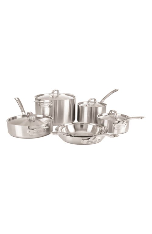 Viking Professional -Piece 5-Ply Satin Finish Cookware Set in Stainless Steel at Nordstrom
