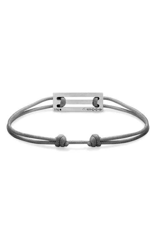 Shop Le Gramme 2.5g Polished Sterling Silver Cord Bracelet In Silver/grey