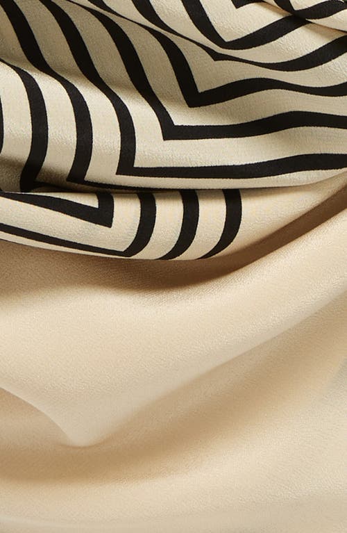 Totême Toteme Monogram Silk Scarf In Creme Monogram
