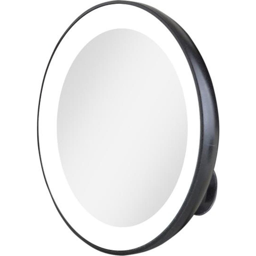 Zadro Lighted Compact Mirror With 15x Magnification & Suction Cup In Black