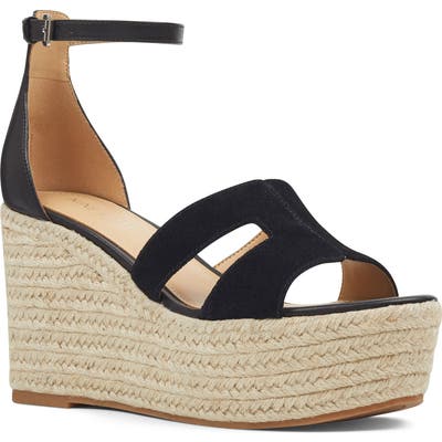 Nine West Adelyn Espadrille Wedge Sandal- Black