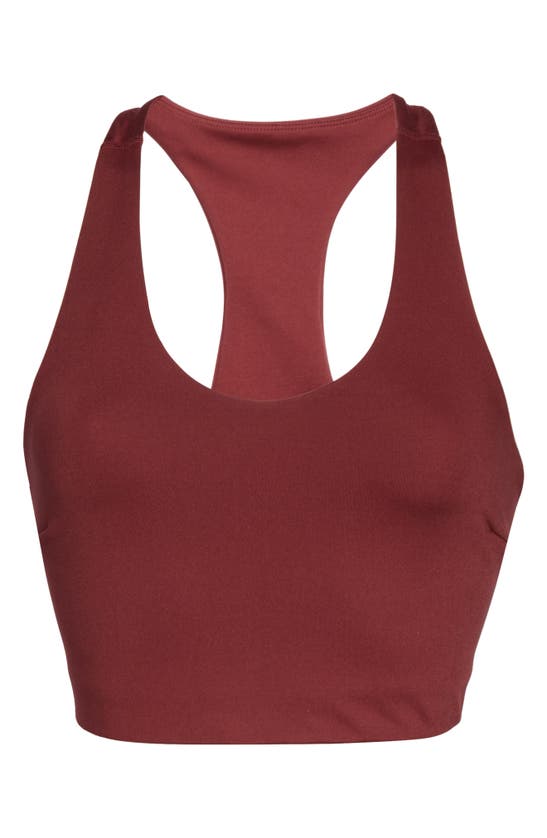 Zella Studio Lite Longline Bra In Burgundy London