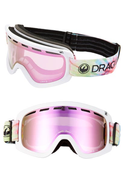 Dragon D1 Otg Snow Goggles With Bonus Lens In Tiedye/ Pinkion Smoke
