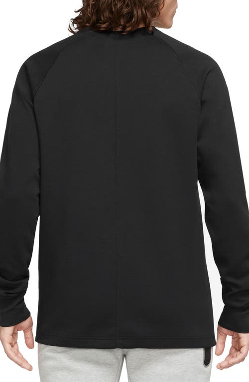 Shop Nike Tech Fleece Long Sleeve Top In Black/black