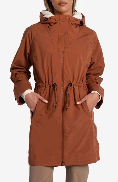 Piper Waterproof Oversize Rain Jacket in Rust