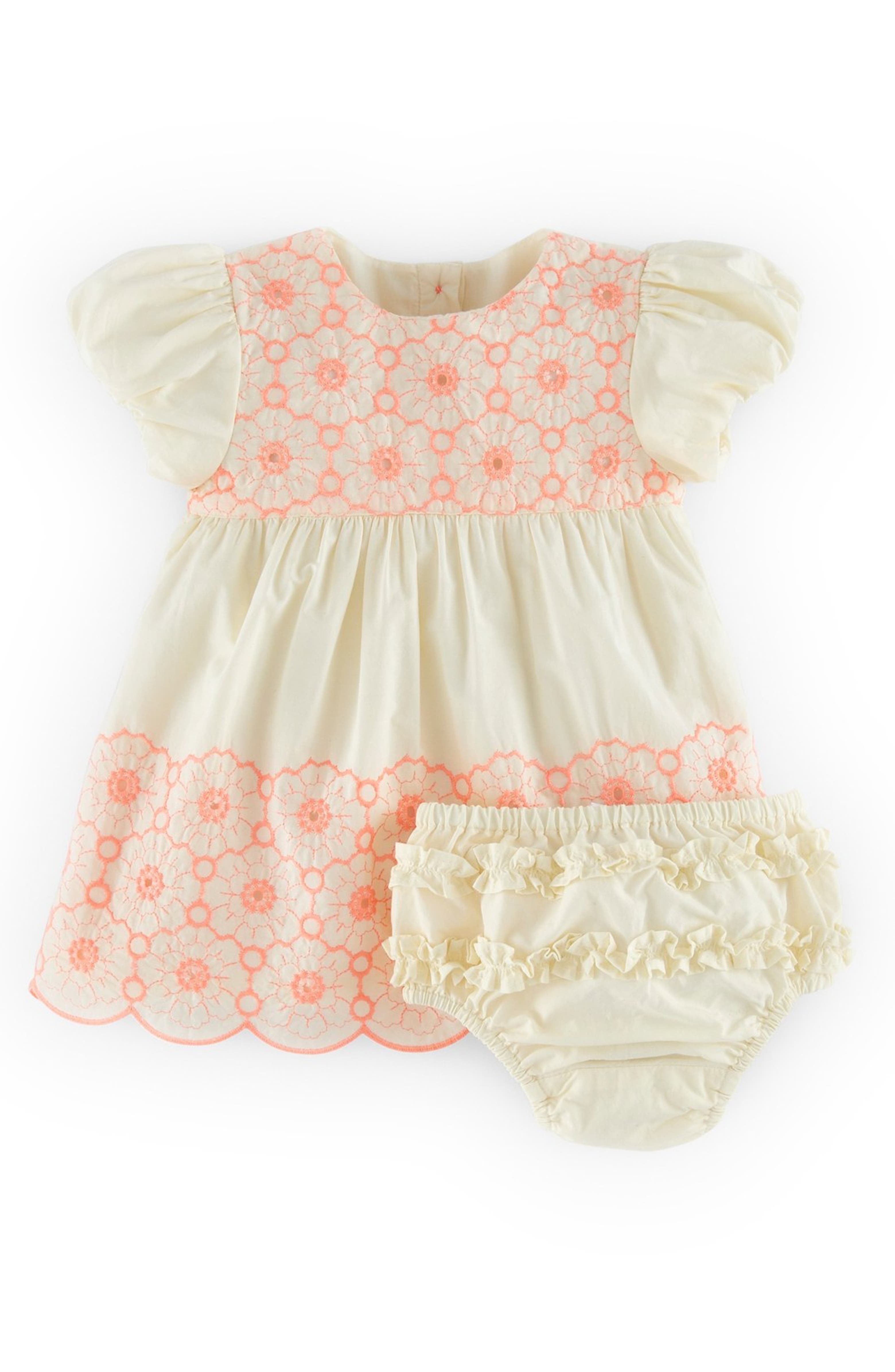 Mini Boden 'Sweet Embroidered' Cotton Dress & Bloomers (Baby Girls ...
