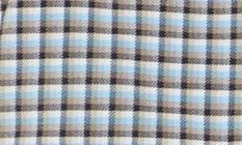 Theory Trecca Check Shorts In Blue Multi