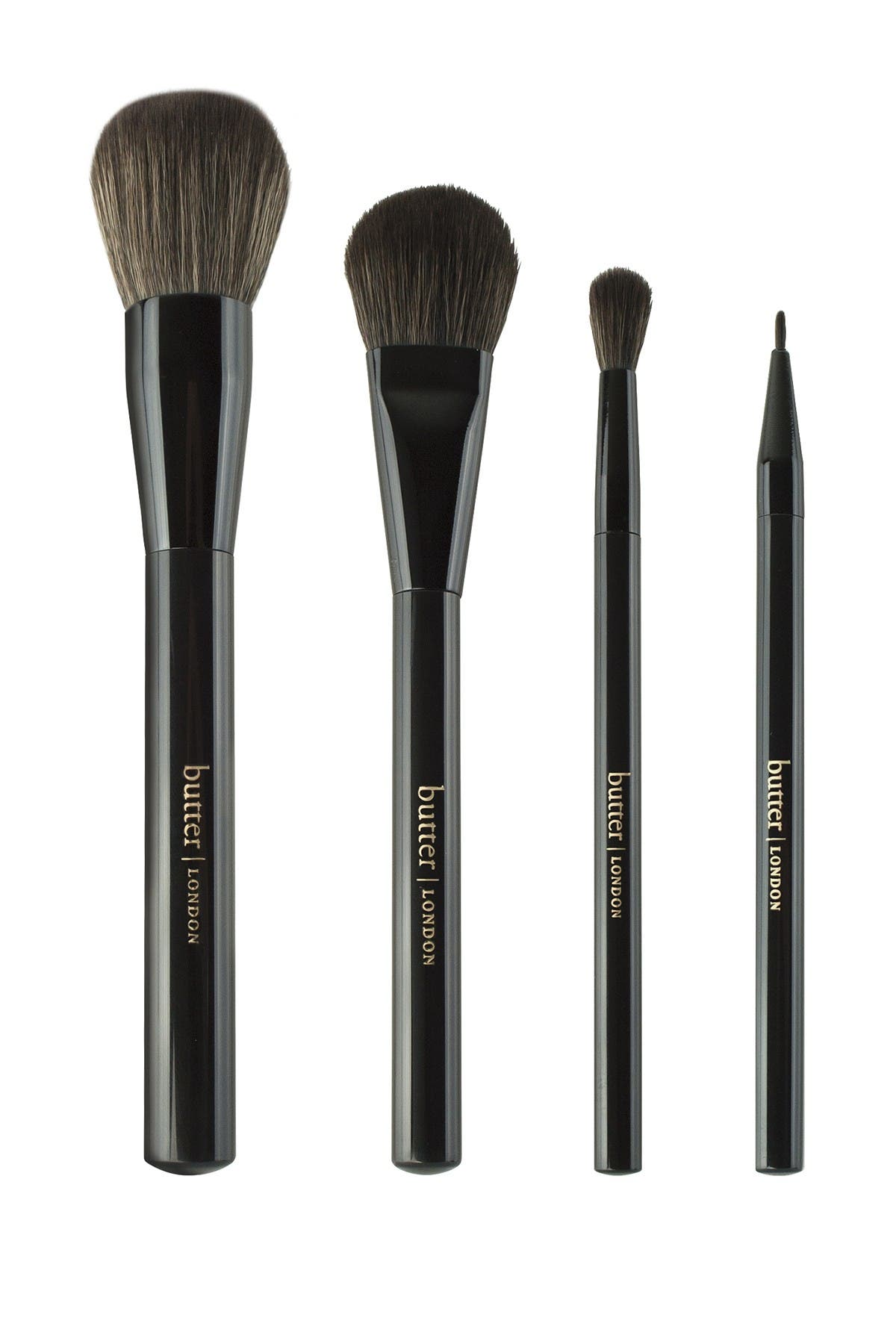 Butter London Posh 4-piece Makeup Brush Set In Black