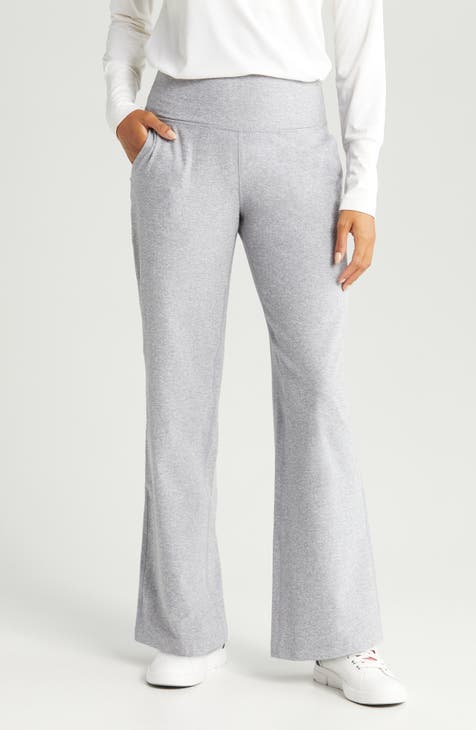 Womens Grey Wide-leg Pants