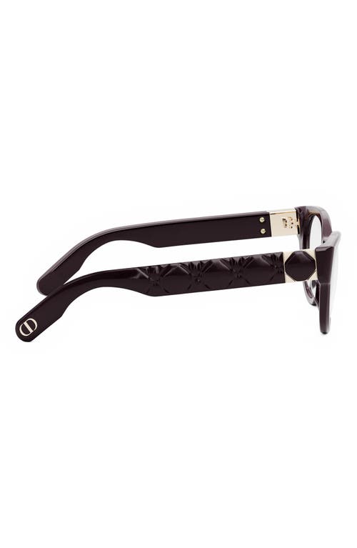 Shop Dior Lady 95.22 O B1i 52mm Cat Eye Optical Glasses In Shiny Bordeaux