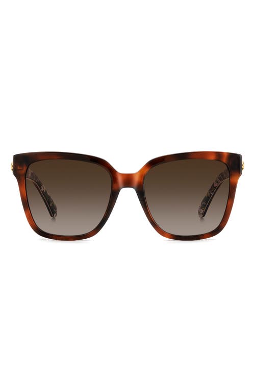 Kate Spade New York Kiya 56mm Gradient Square Sunglasses In Brown