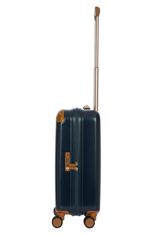 Shop Bric's Amalfi 21" Carry-on Spinner Suitcase In Blue/tan