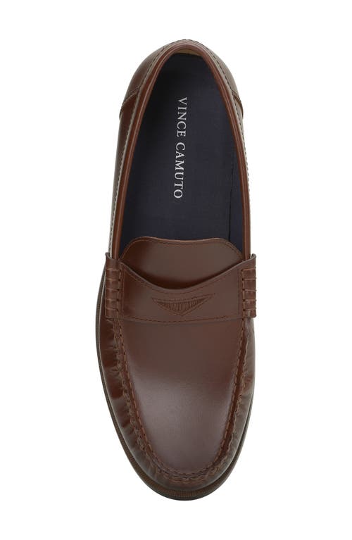 Shop Vince Camuto Wynston Penny Loafer In Leather Brown