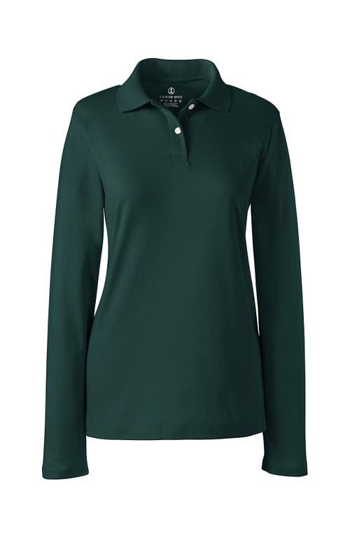 Lands' End School Uniform Young  Lightweight Fleece Quarter Zip Pullover In Evergreen
