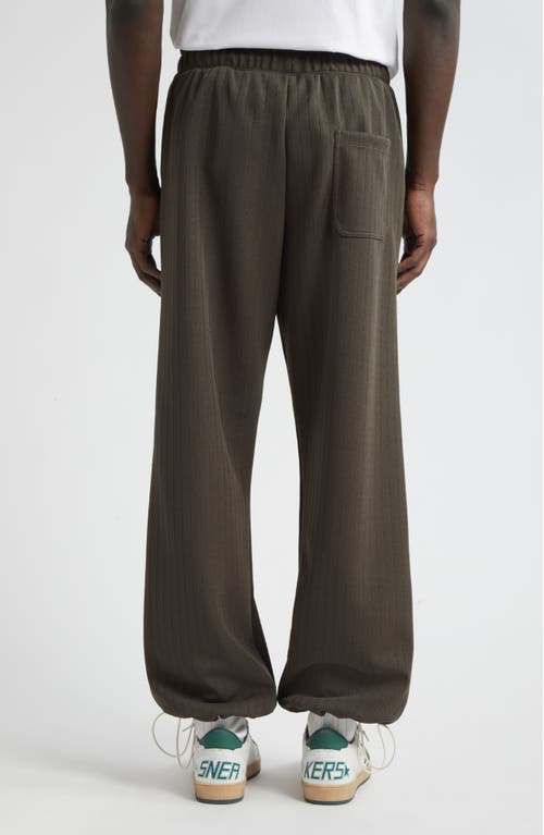 Shop Golden Goose Star Wide Leg Track Pants In Military Green/papyrus