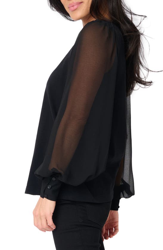 Shop Gibsonlook Long Sleeve Top In Black