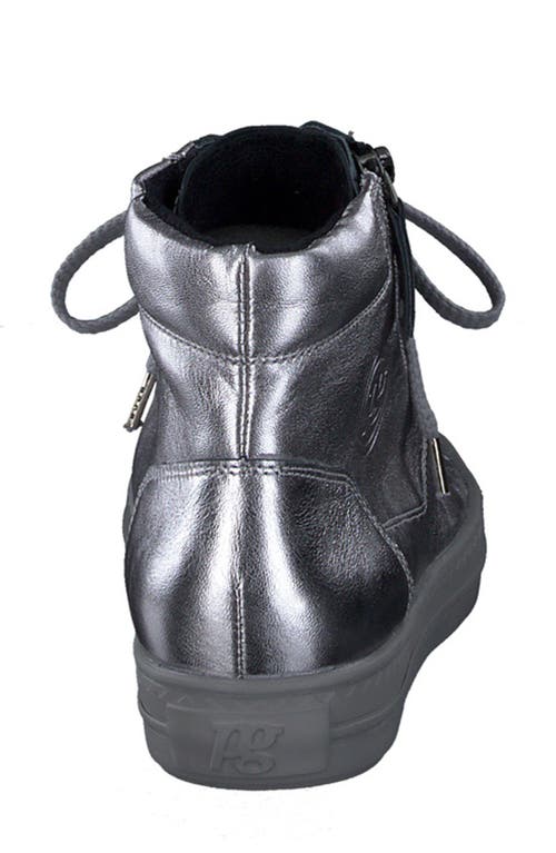 Paul Green Wells High Top Sneaker In Clay Metallic Nappa