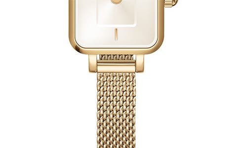 Daniel Wellington Micro Collection Mesh Strap Watch, 15mm X 18mm In Gold