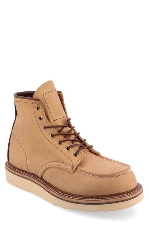 Leather Boot in Beige