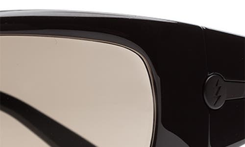 Electric Bolsa Sport 45mm Wraparound Sunglasses In Gloss Black/ Amber