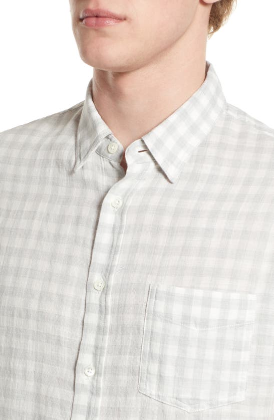 Rails Fairfax Gingham Relaxed Fit Short Sleeve Button-up Shirt In Grey Gingham Melange