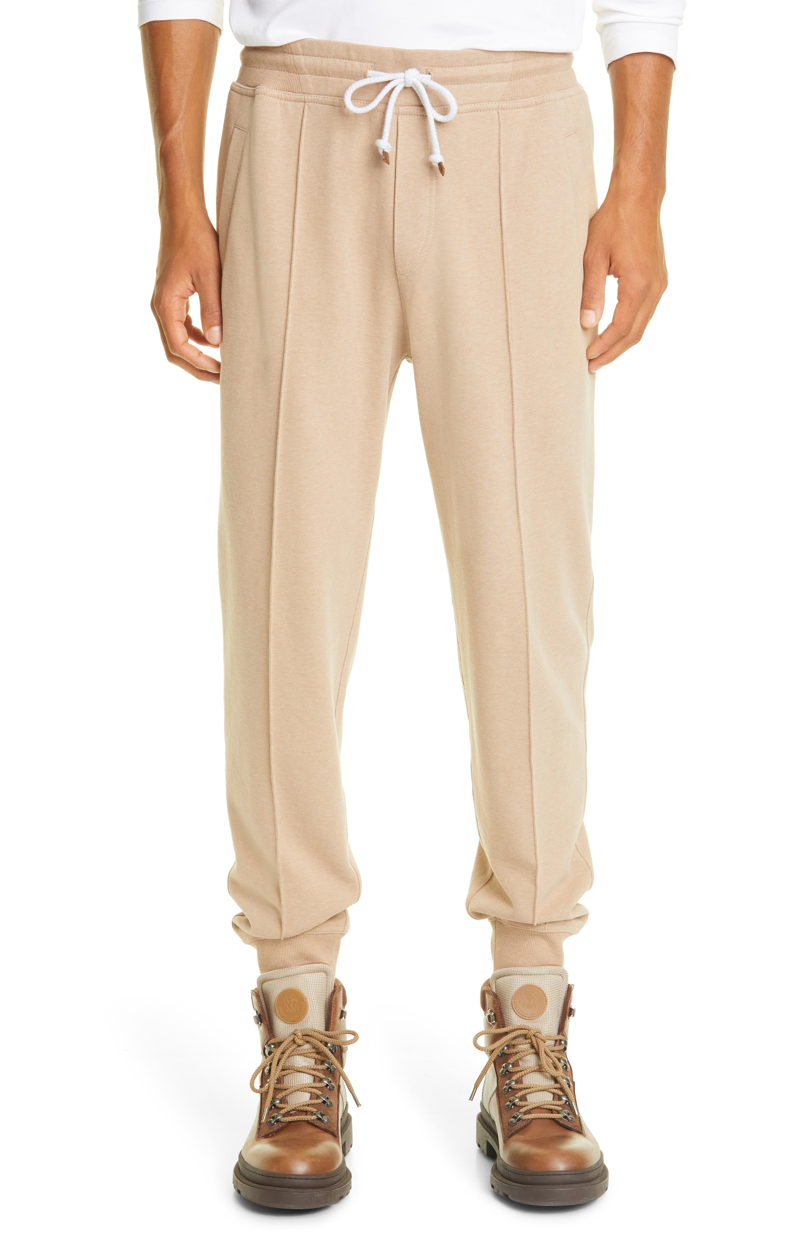 cream colored joggers