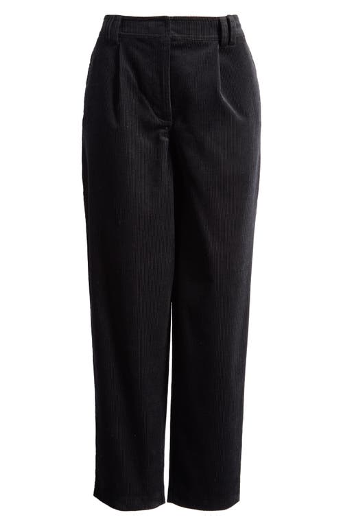 Shop Topshop Corduroy Ankle Pants In Black