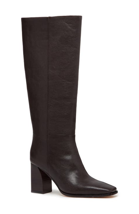 Women's Cuce Black Kansas City Chiefs Suede Knee-High Boots