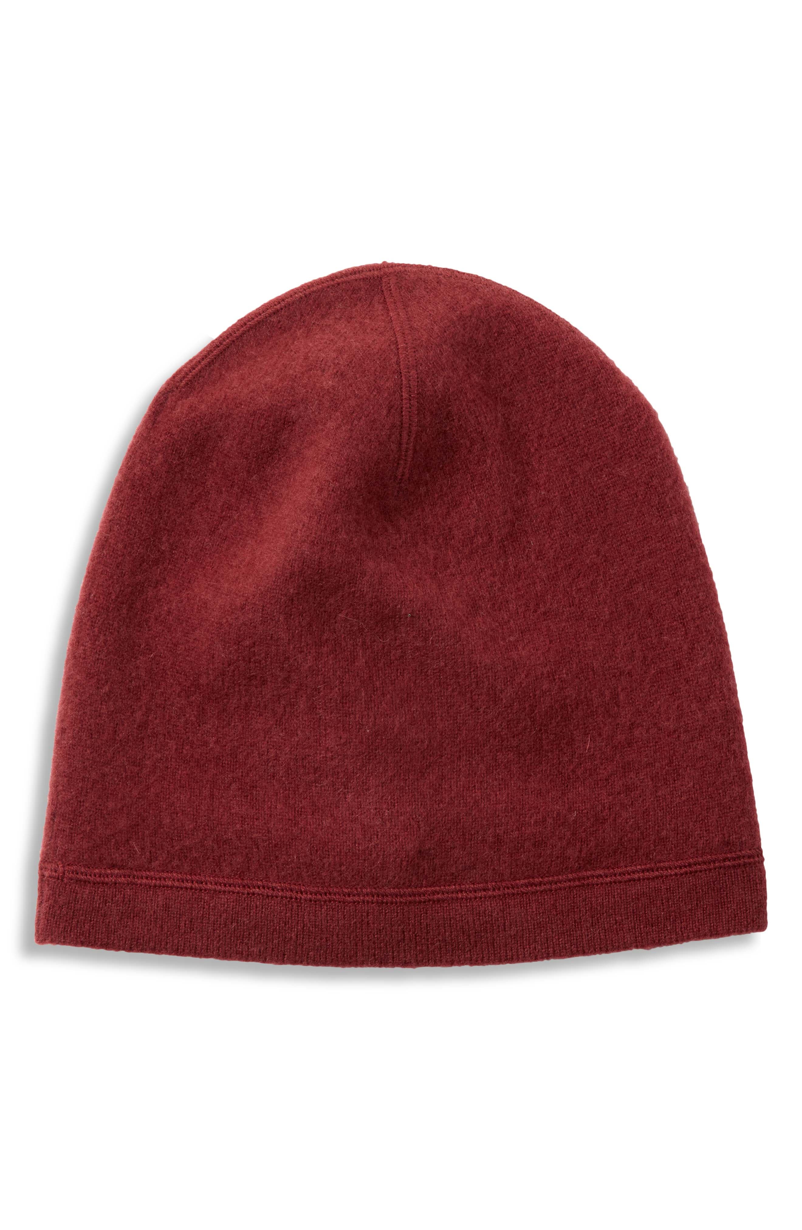 mens burgundy winter hat