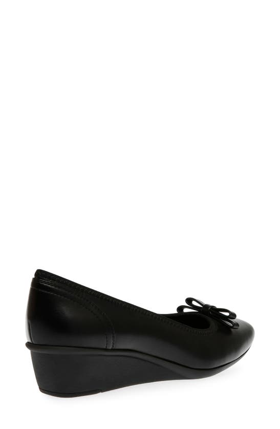 Shop Anne Klein Waldorf Wedge Pump In Black Smooth