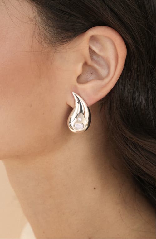 Ettika Teardrop Statement Earrings In Silver