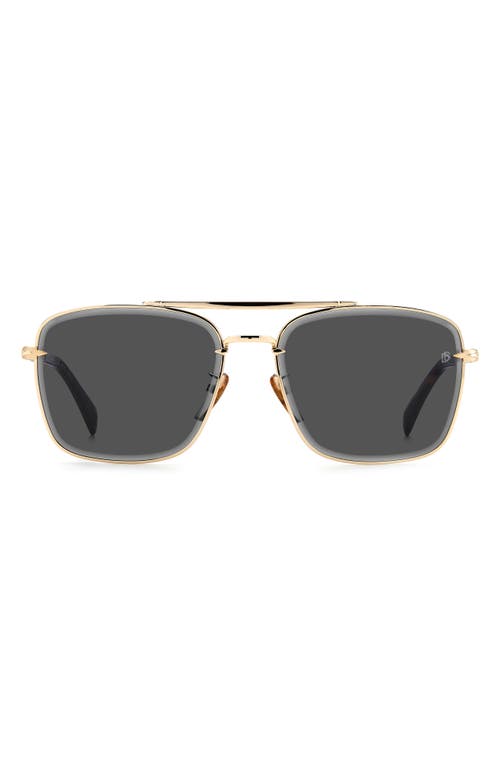 60mm Gradient Square Sunglasses in Gold /Grey