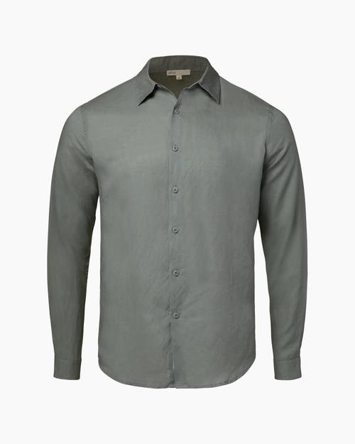Onia Long Sleeve Button Front Shirt In Sage