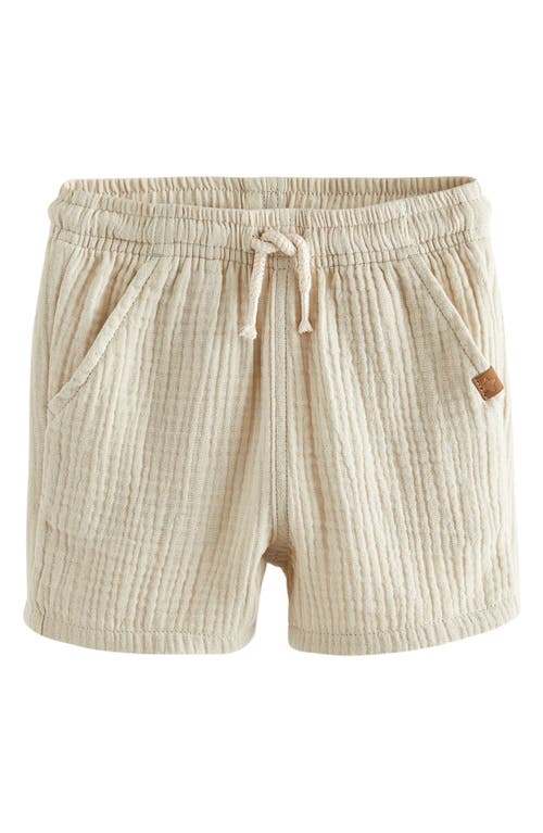 NEXT Kids' Cotton Drawstring Shorts Natural at Nordstrom,